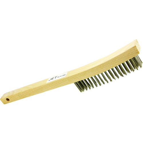 Brosse m&eacute;tallique &agrave; poils longs &agrave; quatre rang&eacute;es et manche long 4LHSS, Acier inoxydable, 4 x 19 rangs de fils, Longueur 13-3/4" Distribution Industrielle GC