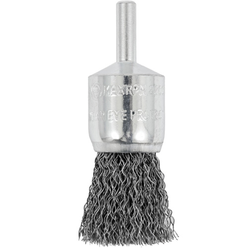 Brosse coupelle sertie mont&eacute;e sur tige, 3/4", Fils 0,012", Tige 1/4" Distribution Industrielle GC