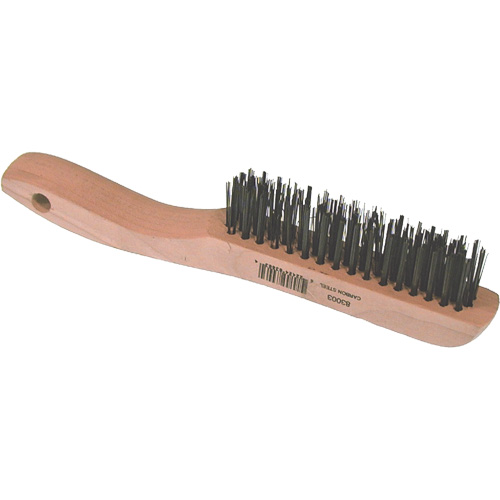 Brosse m&eacute;tallique &agrave; fils courts, Acier, 4 x 16 rangs de fils, Longueur 10" Distribution Industrielle GC