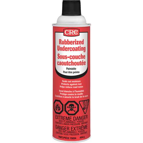 Rubberized Spray Undercoating, 16 oz./454 g/473 ml, Aerosol Can, Black Distribution Industrielle GC