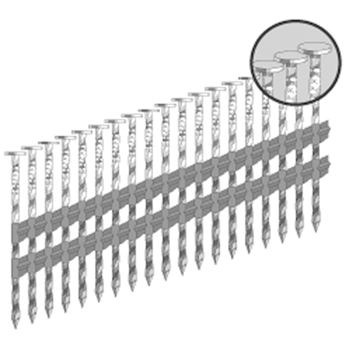 Clous en b&acirc;tonnets 21°, liant de plastique Distribution Industrielle GC