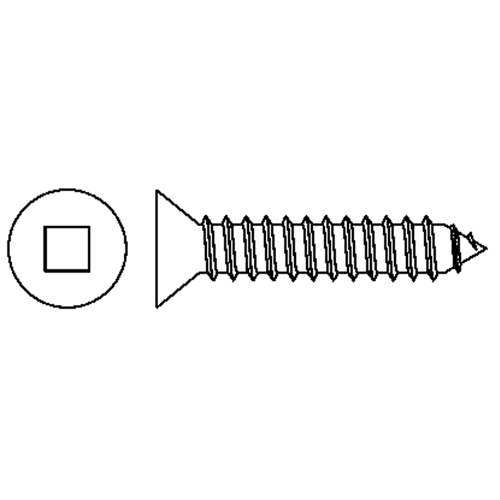 Tapping Flat Head Screws, #6 x 5/8" L, Zinc Plated Distribution Industrielle GC