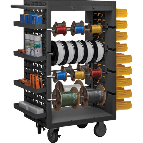 &eacute;tag&egrave;res mobiles &agrave; huit montants pour mat&eacute;riaux bobin&eacute;s, Acier, 8 Montants, 18-1/8" la x 46-1/16" h x 32-1/4" p, Capacit&eacute; de 1200 lb Distribution Industrielle GC