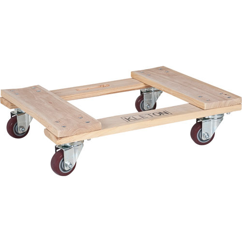 Socle roulant en bois dur, Roues en Polyur&eacute;thane, Capacit&eacute; de 900 lb, 18" la x 24" p x 7" h Distribution Industrielle GC