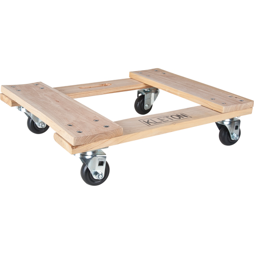 Hardwood Dolly, Polyolefin Wheels, 1000 lbs. Capacity, 18" W x 24" D x 7" H Distribution Industrielle GC