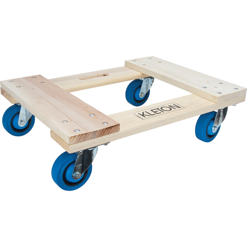 Socle roulant en bois dur, Roues en Caoutchouc, Capacit&eacute; de 1400 lb, 18" la x 24" p x 7" h Distribution Industrielle GC