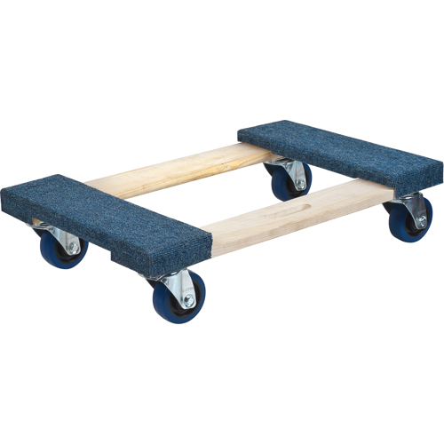 Socle roulant en bois dur &agrave; bouts avec tapis, Cadre en Bois, 18" la x 24" lo, Capacit&eacute; 1400 lb Distribution Industrielle GC