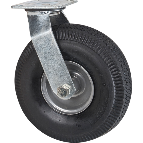 Roulettes de rechange pour chariots &agrave; plateforme robustes, Pivotant, 10" (254 mm), Pneumatique, 400 lb (181 kg) Distribution Industrielle GC