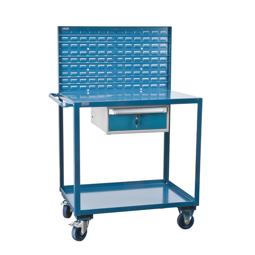 Mobile Service Cart, 2 Tiers, 24" W x 57" H x 40" D, 1200 lbs. Capacity Distribution Industrielle GC
