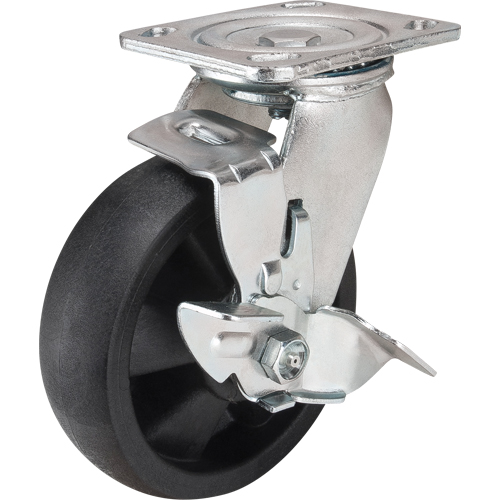 Hi-Temp Caster, Swivel with Brake, 6" (152.4 mm), Nylon, 880 lbs. (399 kg.) Distribution Industrielle GC
