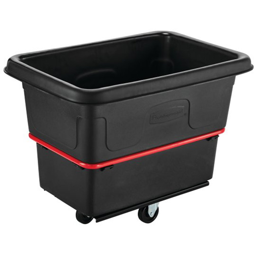 Chariot utilitaire &agrave; usage intensif, Plastique recycl&eacute; noir, 26"/38-3/8" lo x 26"/38-2/5" la x 28-1/4"/28-3-10" h, Volume 8 pi³, Capacit&eacute; 700 lb Distribution Industrielle GC