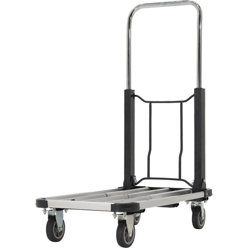 Chariot &agrave; plateforme repliable, Acier inoxydable, 300 lb, 28" lo x 16" la, Hauteur 33-1/2" Distribution Industrielle GC