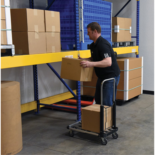 Chariot &agrave; plateforme repliable, Acier inoxydable, 300 lb, 28" lo x 16" la, Hauteur 33-1/2" Distribution Industrielle GC