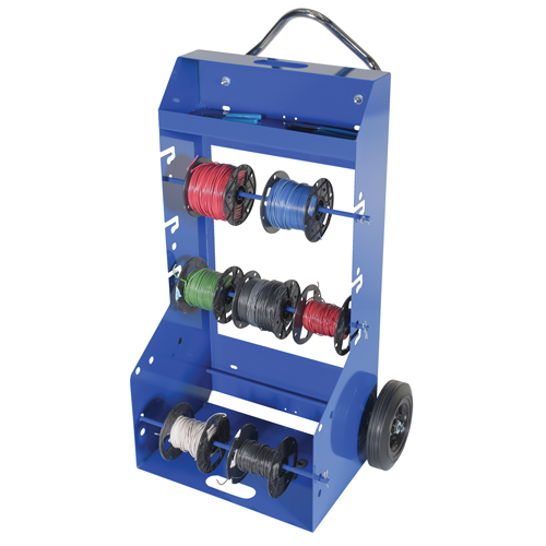 Chariot portatif pour mat&eacute;riaux bobin&eacute;s, Acier, 4 Montants, 29" la x 47-5/16" h x 21-7/8" p, Capacit&eacute; de 300 lb Distribution Industrielle GC