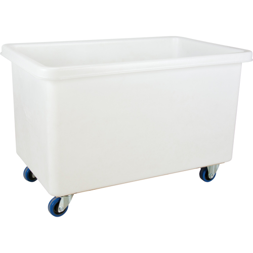 Chariot-caisse &agrave; parois droites, Poly&eacute;thyl&egrave;ne blanc, 46" lo x 28" la x 31" h, Volume 14 pi³, Capacit&eacute; 600 lb Distribution Industrielle GC