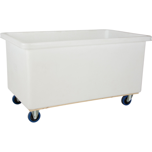 Chariot-caisse &agrave; parois droites, Poly&eacute;thyl&egrave;ne blanc, 57" lo x 34" la x 33" h, Volume 22 pi³, Capacit&eacute; 600 lb Distribution Industrielle GC