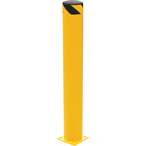 Safety Bollard, Steel, 48" H x 6.5" W, Yellow Distribution Industrielle GC
