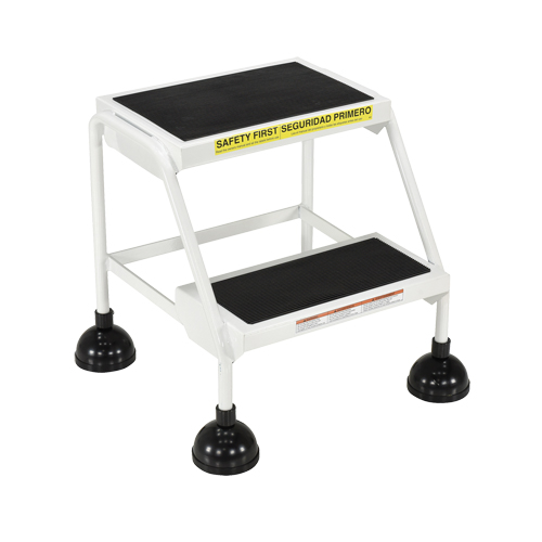 &eacute;chelles Stop-Step, 2 marches, Largeur de la marche 16", Hauteur de la plateforme 18-9/16", Acier Distribution Industrielle GC
