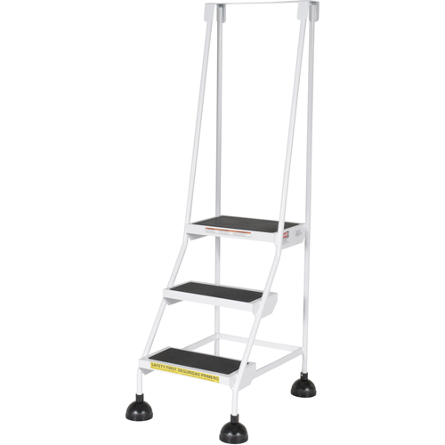 Stop-Step Ladders, 3 Steps, 16" Step Width, 28-11/16" Platform Height, Steel Distribution Industrielle GC