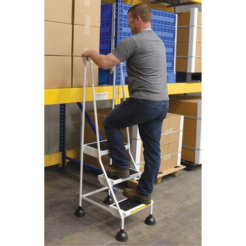 Stop-Step Ladders, 3 Steps, 16" Step Width, 28-11/16" Platform Height, Steel Distribution Industrielle GC