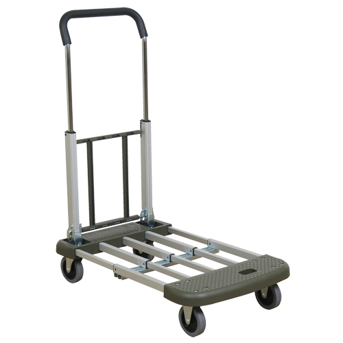 Chariot &agrave; plateforme t&eacute;l&eacute;pliante, Aluminium, 330 lb, 29-1/2" lo x 17-1/2" la, Hauteur 36-1/2" Distribution Industrielle GC