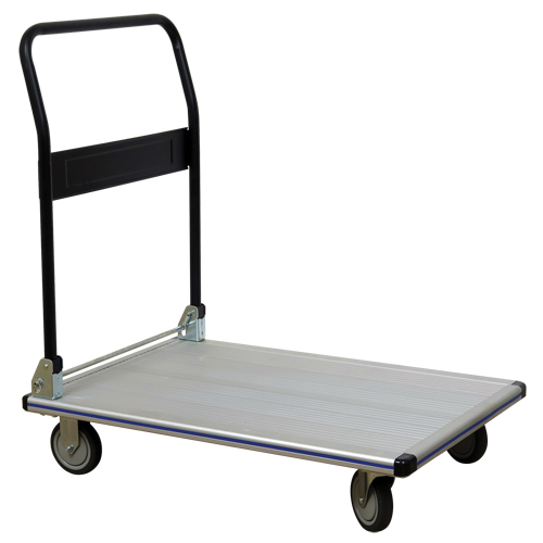 Chariot &agrave; plateforme avec poign&eacute;e pliante, Aluminium, 350 lb, 29" lo x 18-1/2" la, Hauteur 34-1/2" Distribution Industrielle GC