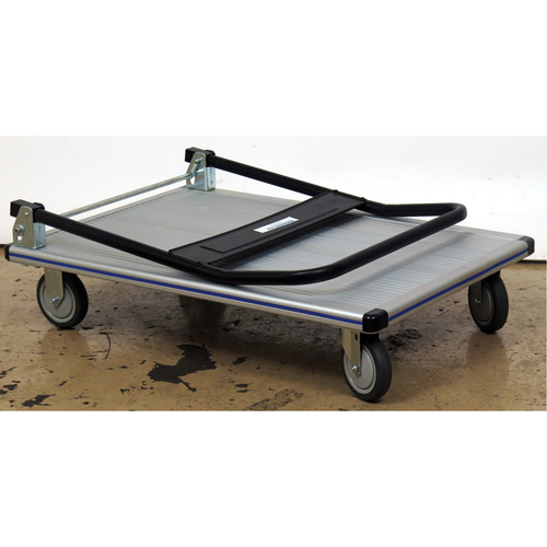 Chariot &agrave; plateforme avec poign&eacute;e pliante, Aluminium, 350 lb, 29" lo x 18-1/2" la, Hauteur 34-1/2" Distribution Industrielle GC