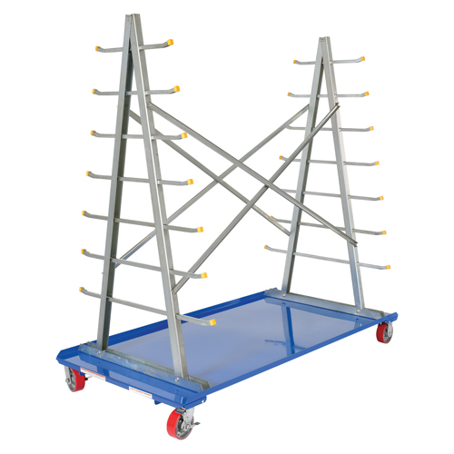 Chariot &agrave; cadre en A pour barres et tuyaux, Acier, 36-3/4" la x 73-3/4" p x 72-1/2" h, Capacit&eacute; de 2000 lb Distribution Industrielle GC