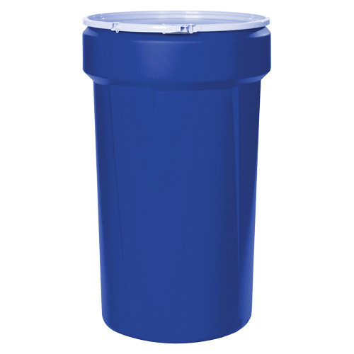 Nestable Polyethylene Drum, 30 US gal (25 imp. gal.), Open Top, Blue Distribution Industrielle GC