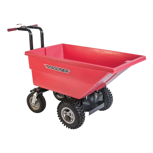 Chariot &agrave; bascule motoris&eacute;, Capacit&eacute; 6 cu.ft., 40" h x 25" la x 56" p Distribution Industrielle GC