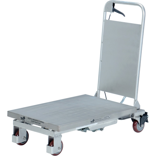 Table &eacute;l&eacute;vatrice hydraulique manuelle &agrave; ciseaux, 27-1/2" lo x 17-5/8" la, Partiellement en acier inoxydable, Capacit&eacute; 400 lb Distribution Industrielle GC