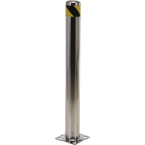 Butoir de s&eacute;curit&eacute;, Acier inoxydable, 42" h x 8" la, Argent Distribution Industrielle GC