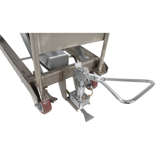 Table &eacute;l&eacute;vatrice hydraulique manuelle &agrave; ciseaux, 47" lo x 24" la, Partiellement en acier inoxydable, Capacit&eacute; 2000 lb Distribution Industrielle GC