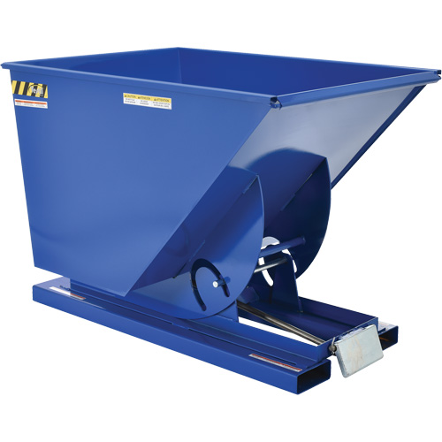 Self-Dumping Hopper, Steel, 1 cu.yd., Blue Distribution Industrielle GC