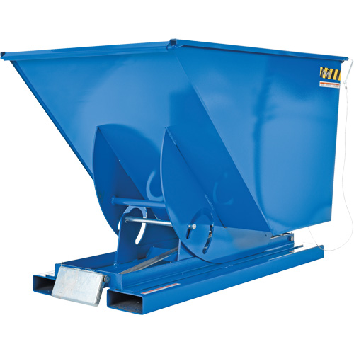 Self-Dumping Hopper, Steel, 1 cu.yd., Blue Distribution Industrielle GC