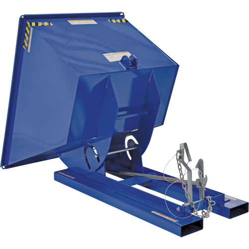 Self-Dumping Hopper, Steel, 1 cu.yd., Blue Distribution Industrielle GC