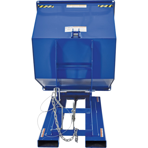 Self-Dumping Hopper, Steel, 1 cu.yd., Blue Distribution Industrielle GC
