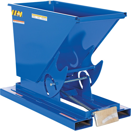 Self-Dumping Hopper, Steel, 1/3 cu.yd., Blue Distribution Industrielle GC