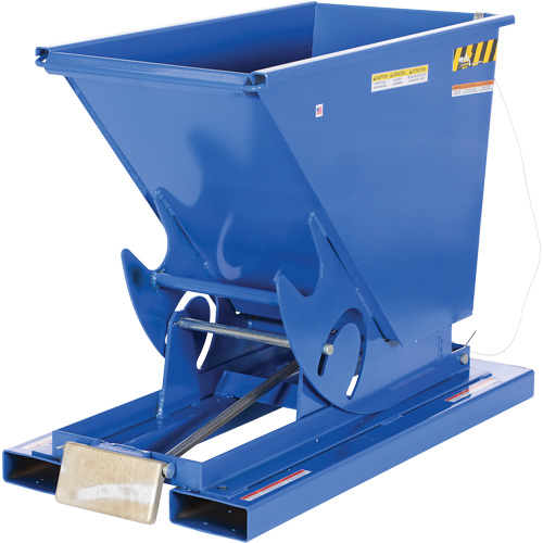 Self-Dumping Hopper, Steel, 1/3 cu.yd., Blue Distribution Industrielle GC