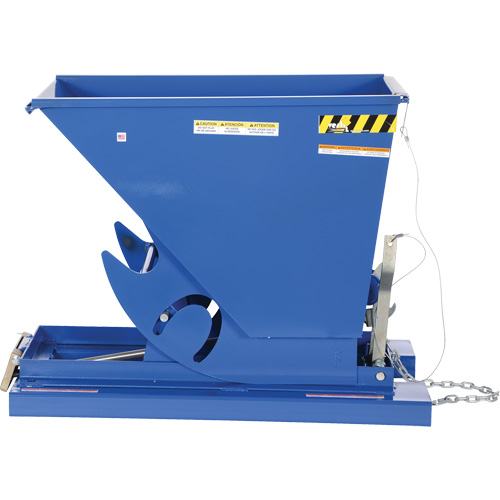 Self-Dumping Hopper, Steel, 1/3 cu.yd., Blue Distribution Industrielle GC