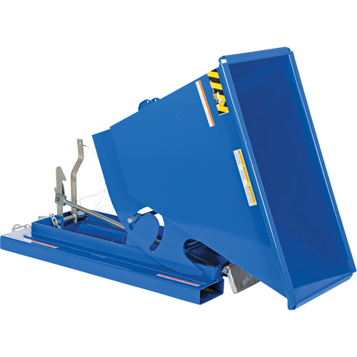Self-Dumping Hopper, Steel, 1/3 cu.yd., Blue Distribution Industrielle GC