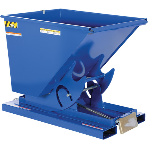 Self-Dumping Hopper, Steel, 1/2 cu.yd., Blue Distribution Industrielle GC