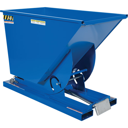 Self-Dumping Hopper, Steel, 3/4 cu.yd., Blue Distribution Industrielle GC