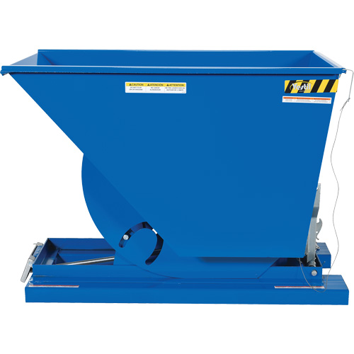 Self-Dumping Hopper, Steel, 3/4 cu.yd., Blue Distribution Industrielle GC