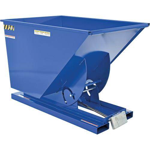 Self-Dumping Hopper, Steel, 1 cu.yd., Blue Distribution Industrielle GC