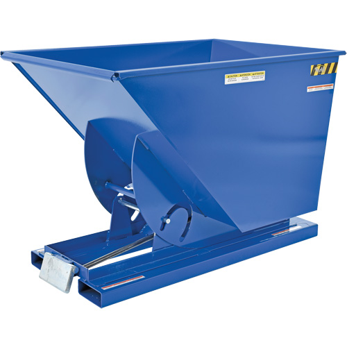 Self-Dumping Hopper, Steel, 1 cu.yd., Blue Distribution Industrielle GC