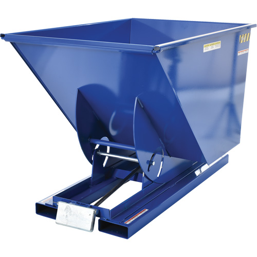 Self-Dumping Hopper, Steel, 1 cu.yd., Blue Distribution Industrielle GC