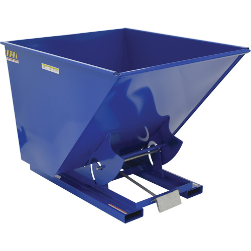 Self-Dumping Hopper, Steel, 2 cu.yd., Blue Distribution Industrielle GC