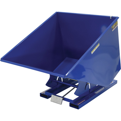 Self-Dumping Hopper, Steel, 2 cu.yd., Blue Distribution Industrielle GC