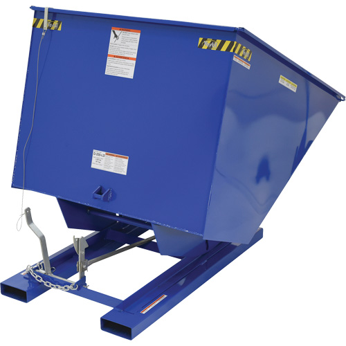 Self-Dumping Hopper, Steel, 2 cu.yd., Blue Distribution Industrielle GC